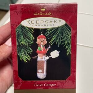 VTG Hallmark Keepsake Ornament Beaver Clever Camper Christmas Tree Holiday